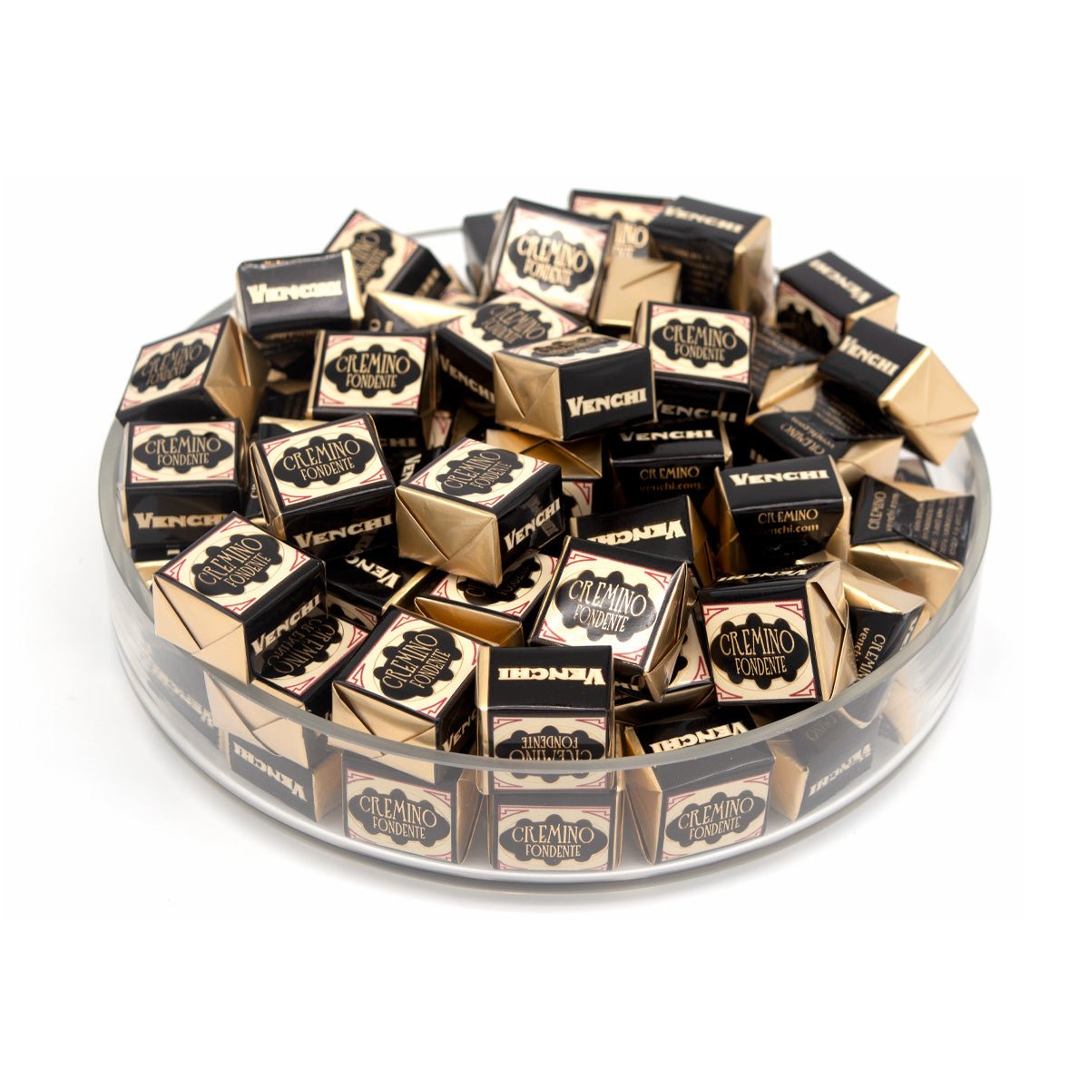 Venchi Cremino Fondente Dark Chocolate Almond & Gianduja Cubes