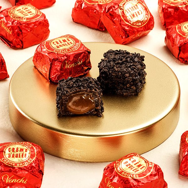 Venchi Cubotto Chocoviar Creme Brulee 75% Dark Chocolate Cubes