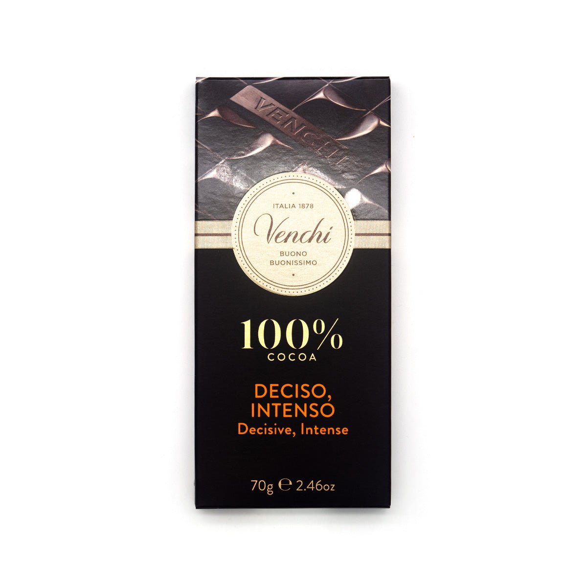 Venchi Deciso Intenso 100% Dark Chocolate Bar - 70g