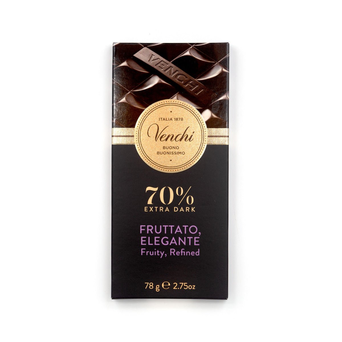 Venchi Fruttato Elegante 70% Dark Chocolate Bar - 78g