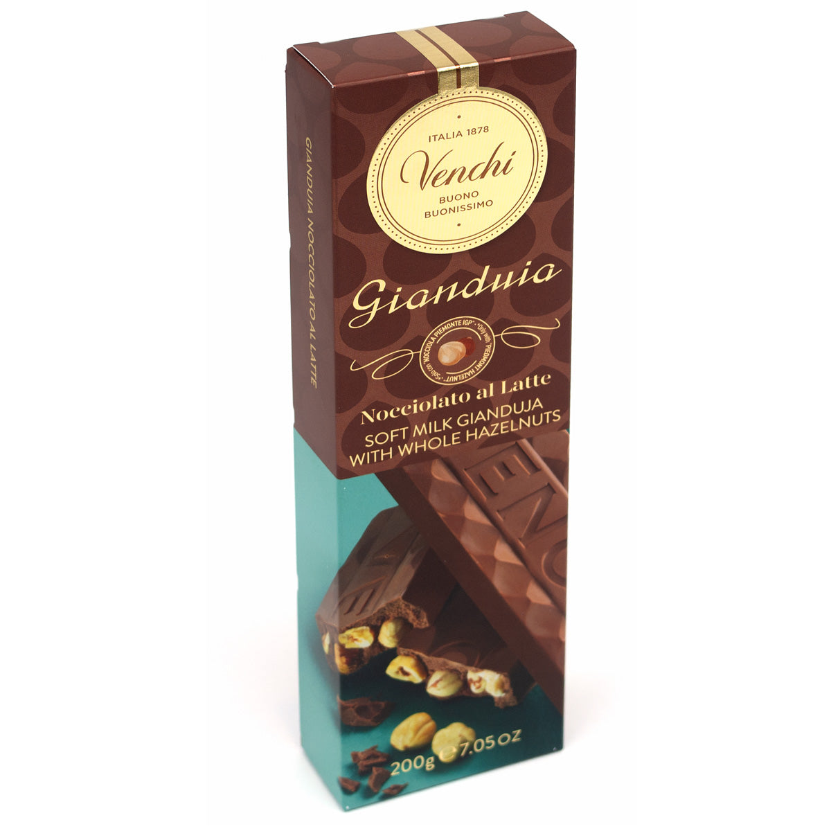 Venchi Gianduia Nocciolato al Latte 36% Milk Chocolate Gianduja & Hazelnuts Bar - 200g