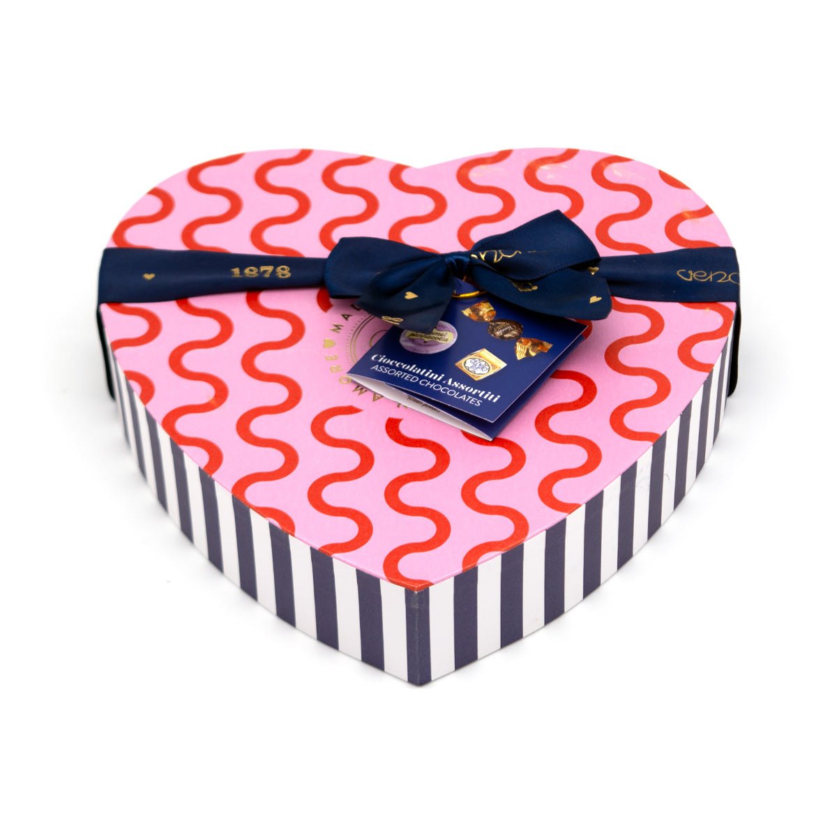 Venchi Heart Shaped Valentines Gift Box with Assorted Chocolates - 18 pc - 240g