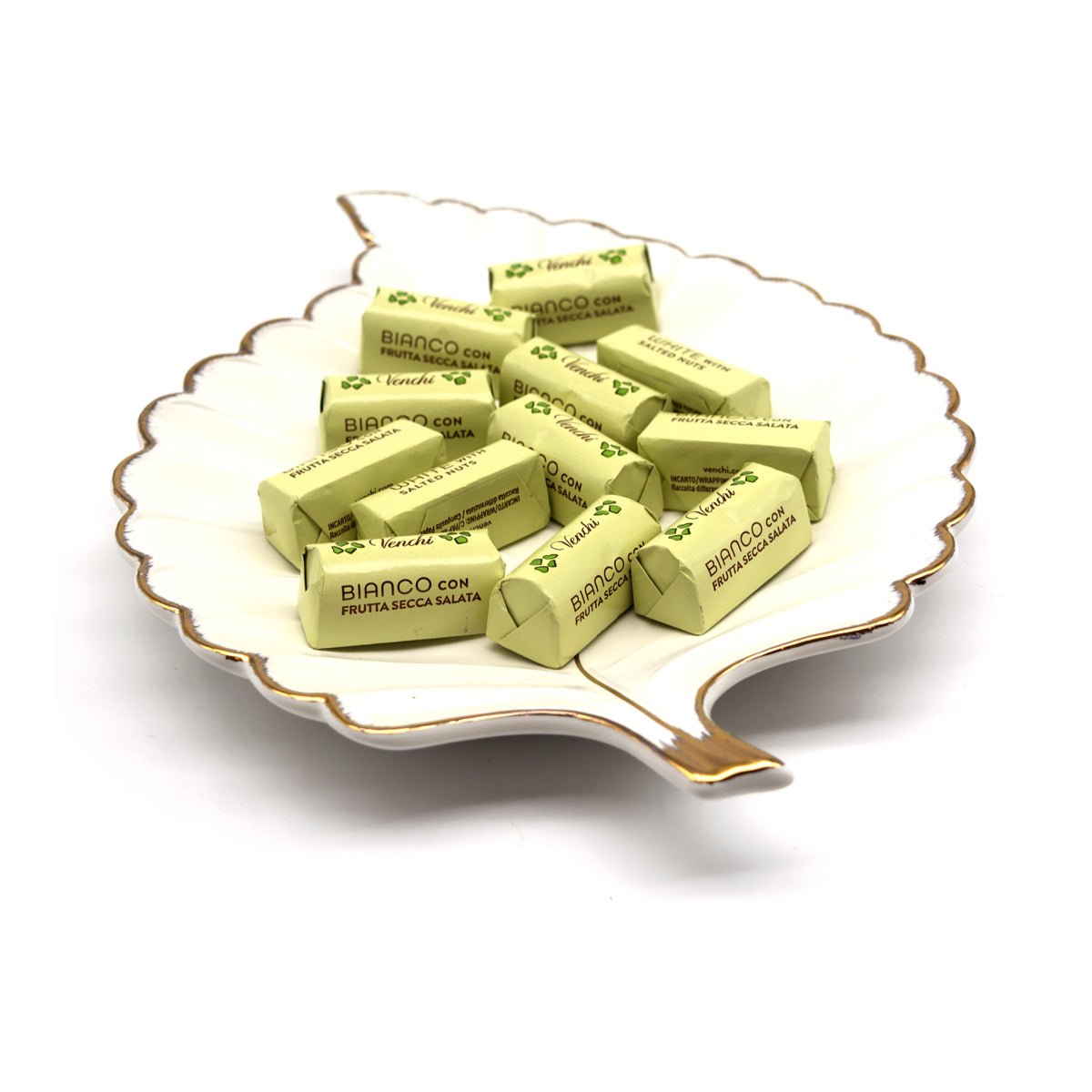 Venchi Salted Nuts in White Chocolate Ingots
