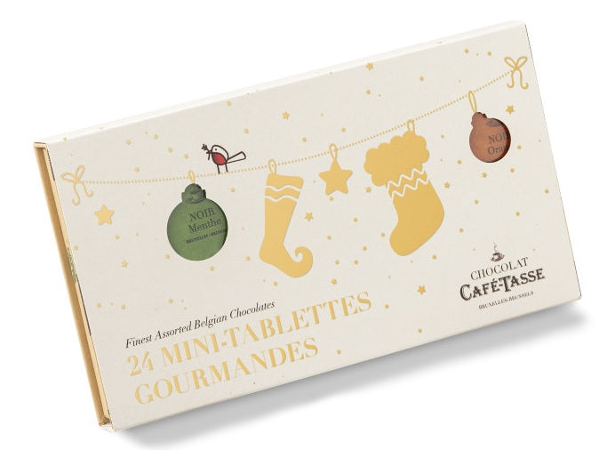 Cafe-Tasse Assorted Chocolate Mini-Bar Christmas Discovery Box - 24-pc - 216g