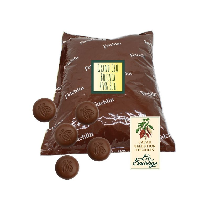 Felchlin Bolivia Single Origin 45% Milk Chocolate Couverture Discs