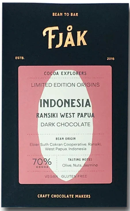 Fjak Indonesia 70% Single Origin Dark Chocolate Bar - 60g