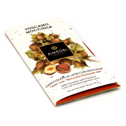 Amedei Cioccolato al Latte con Nocciole 32% Milk Chocolate & Hazelnut Bar - 50g