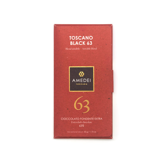 Amedei Toscano Black 63% Dark Chocolate Bar - 50g (Past Date)