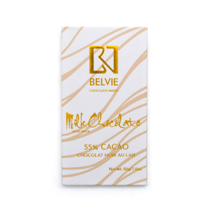 Belvie Au Lait 55% Single Origin Milk Chocolate Bar - 80g