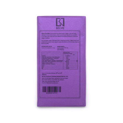 Belvie Dark Milk 70% Single Origin Milk Chocolate Bar - 80g