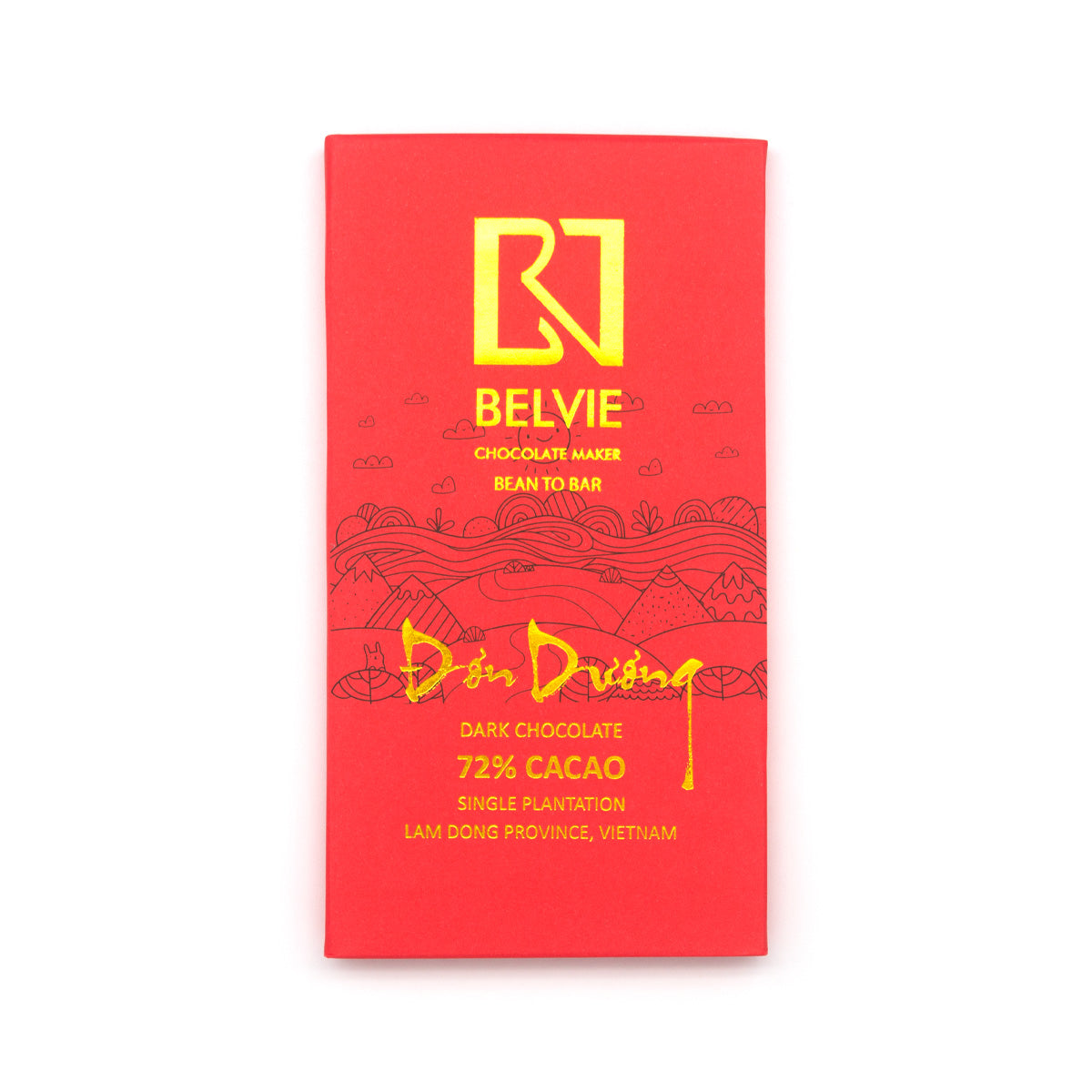 Belvie Don Duong 72% Single Origin Dark Chocolate Bar - 80g