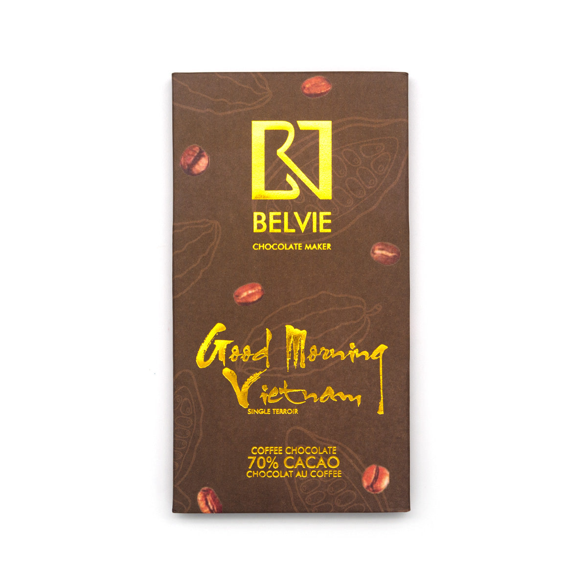 Belvie Good Morning Vietnam 70% Single Origin Dark Chocolate & Coffee Bar - 80g