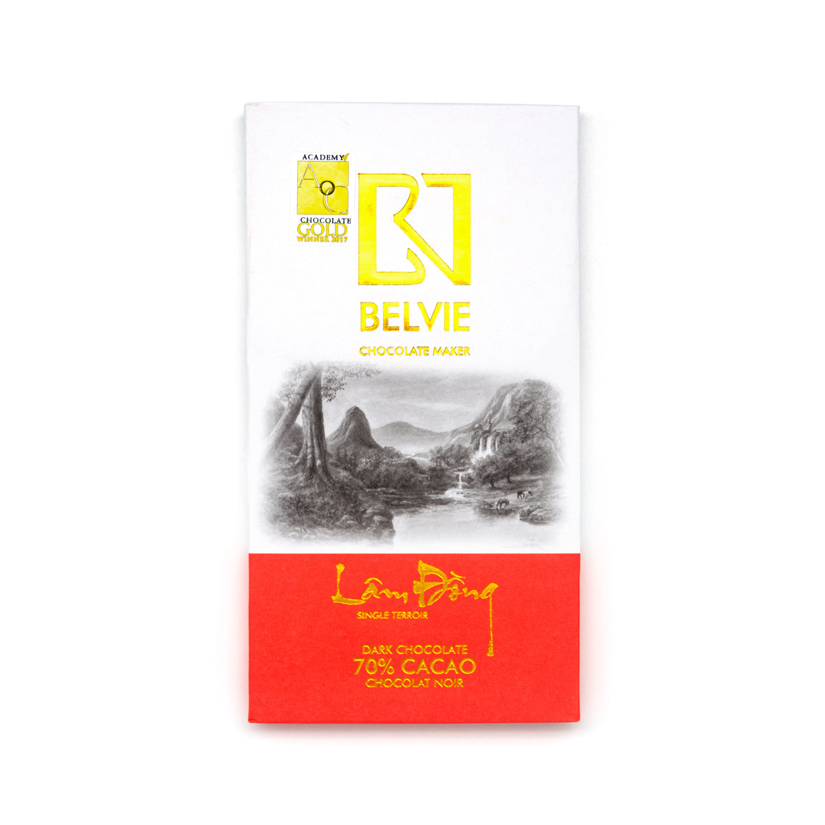 Belvie Lam Dong 70% Single Origin Dark Chocolate Bar - 80g