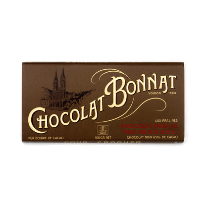 Bonnat 65% Dark Chocolate Hazelnut Praline Bar - 100g
