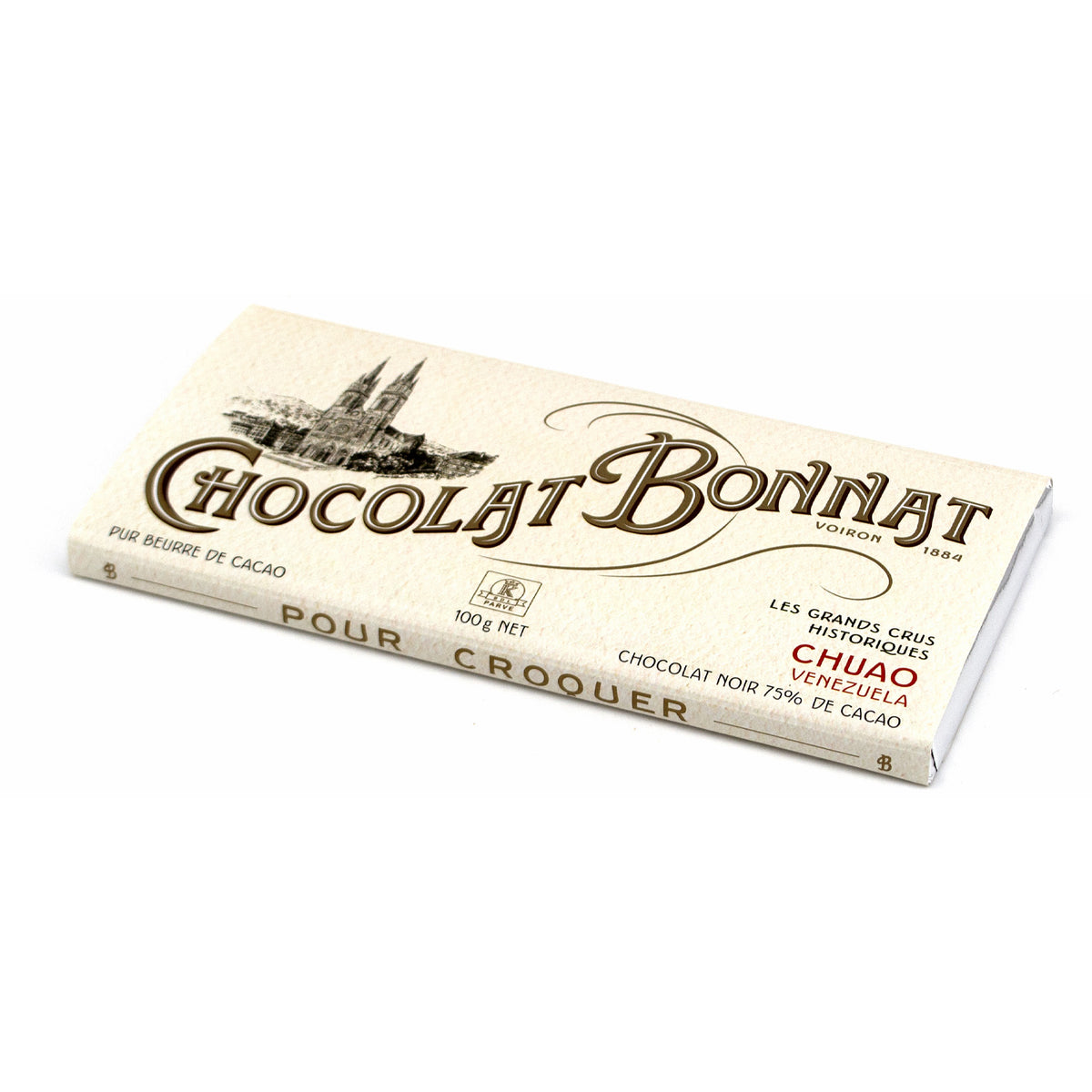 Bonnat Chuao 75% Single Origin Dark Chocolate Bar - 100g