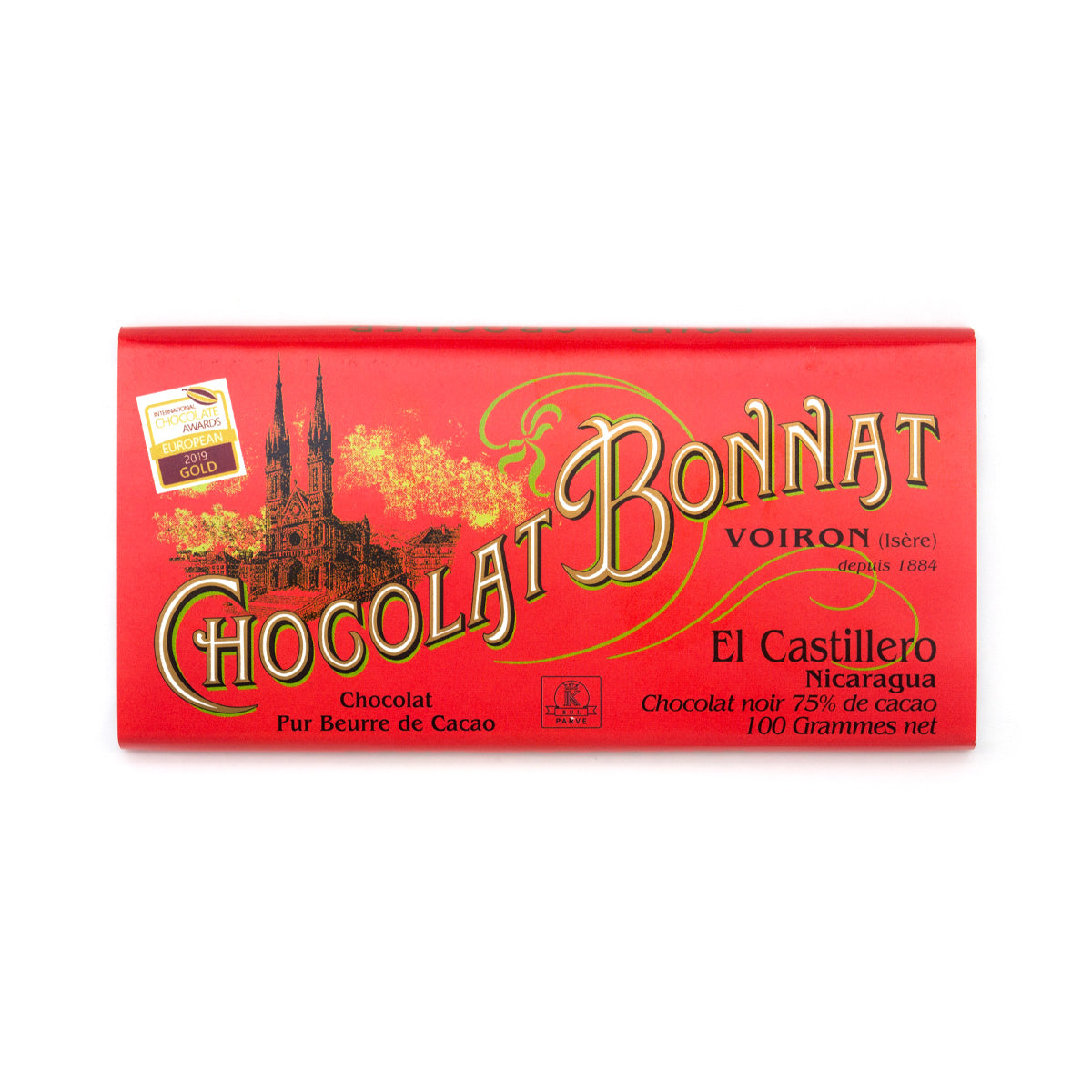 Bonnat El Castillero 75% Single Origin Dark Chocolate Bar - 100g
