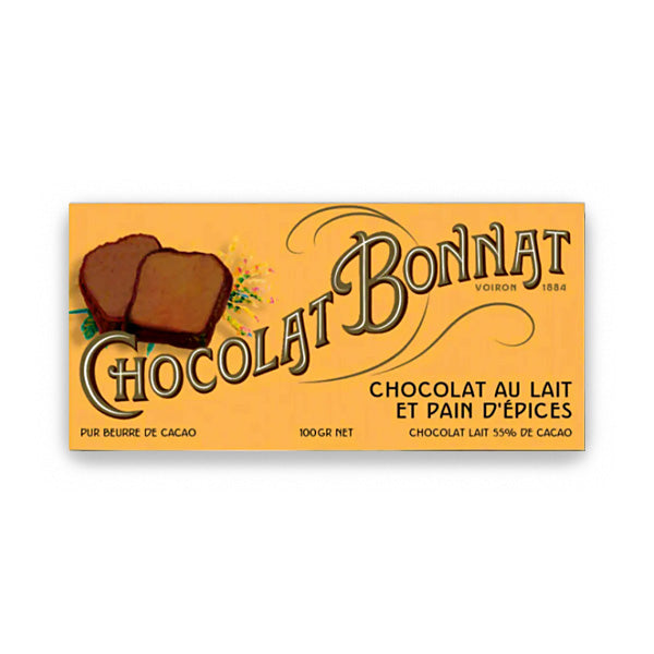 Bonnat Lait et Pain d'épices 55% Milk Chocolate & Gingerbread Bar - 100g