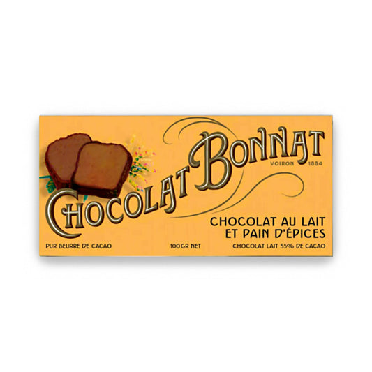 Bonnat Lait et Pain d'épices 55% Milk Chocolate & Gingerbread Bar - 100g