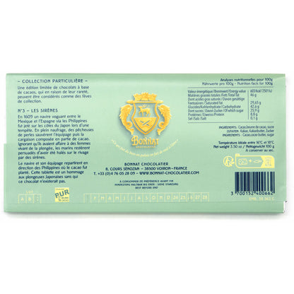 Bonnat Les Sirènes 75% Single Origin Dark Chocolate Bar - 100g