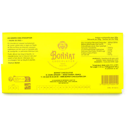 Bonnat Madre de Dios 75% Dark Chocolate Bar - 100g