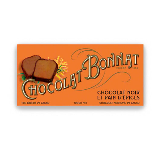 Bonnat Noir et Pain d'épices 65% Dark Chocolate & Gingerbread Bar - 100g