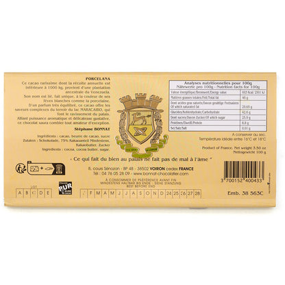 Bonnat Porcelana 75% Single Origin Dark Chocolate Bar - 100g