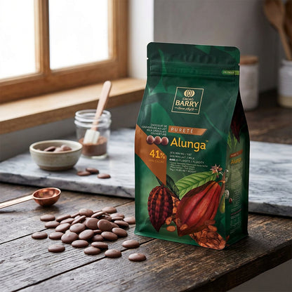 Cacao Barry Alunga Pistoles 41% Milk Chocolate Discs