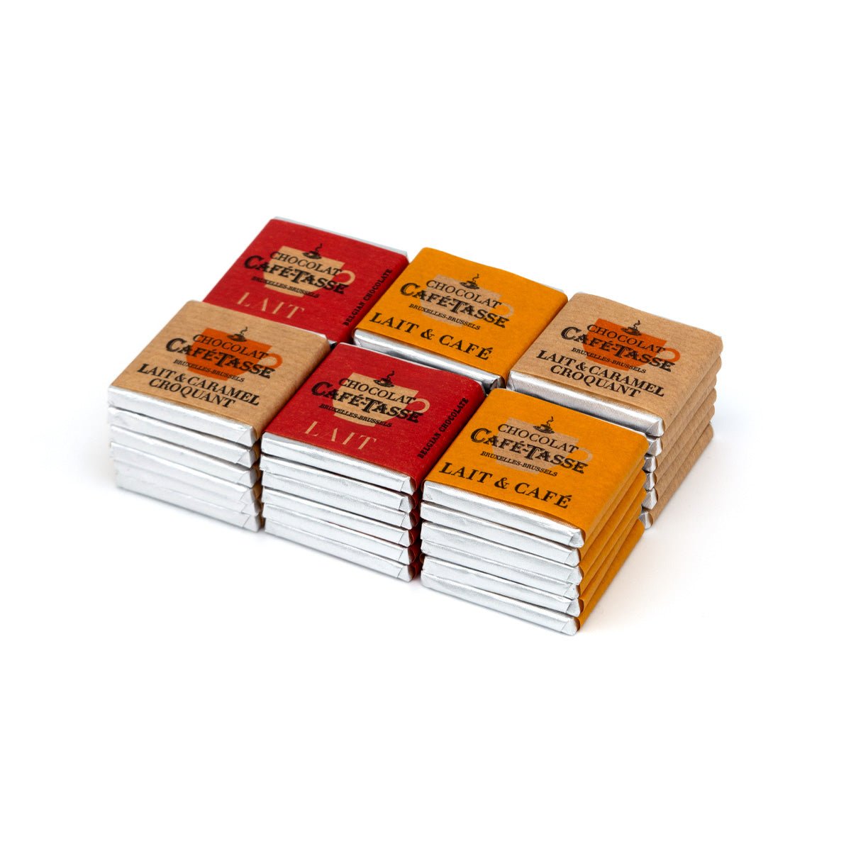 Cafe-Tasse 3-Flavor Assorted 38% Milk Chocolate Napolitans