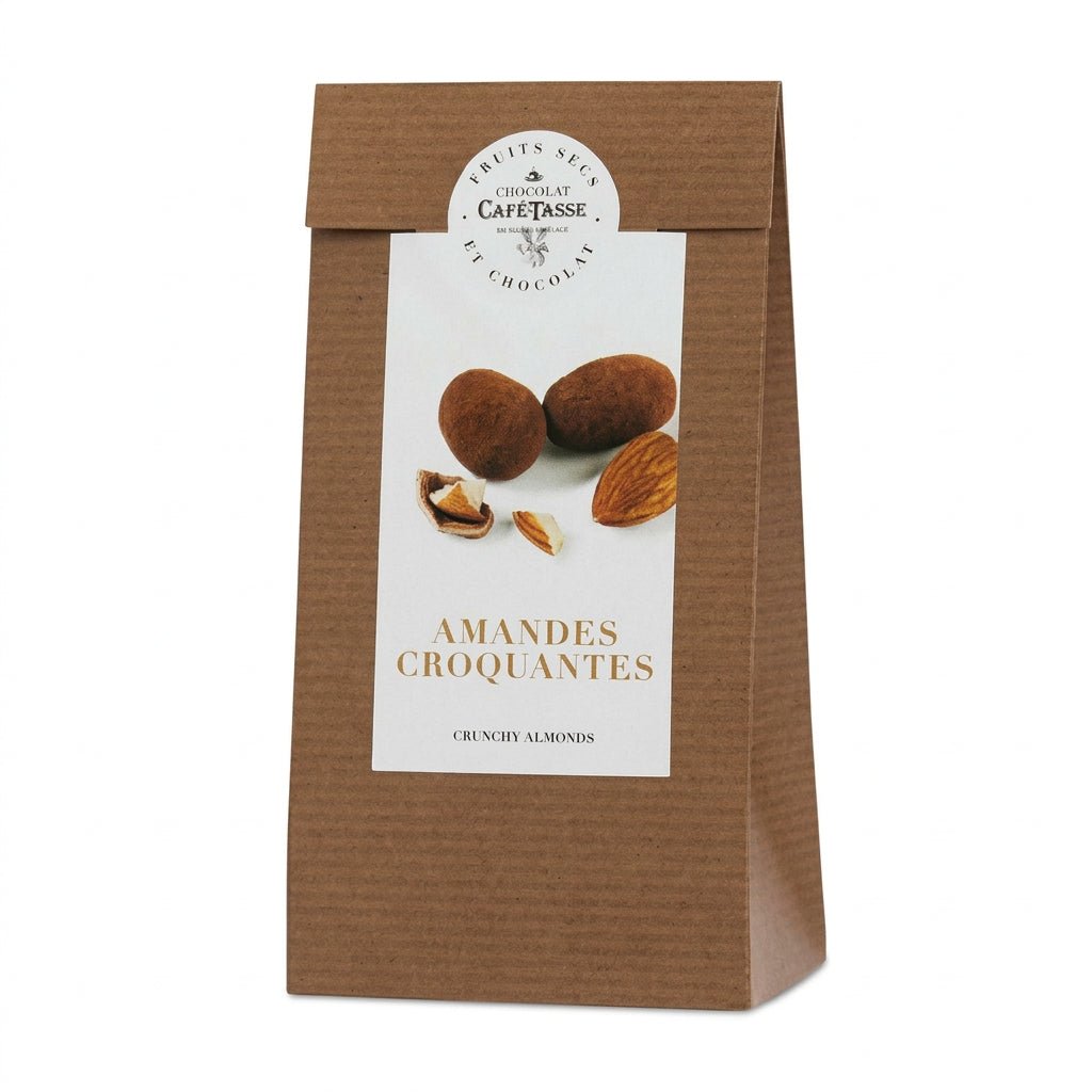 Cafe-Tasse 34% Milk Chocolate Coated Crunchy Almonds - 125g