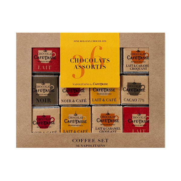Cafe-Tasse 5-Flavour Assorted Chocolate Napolitans Box - 36 pc - 180g