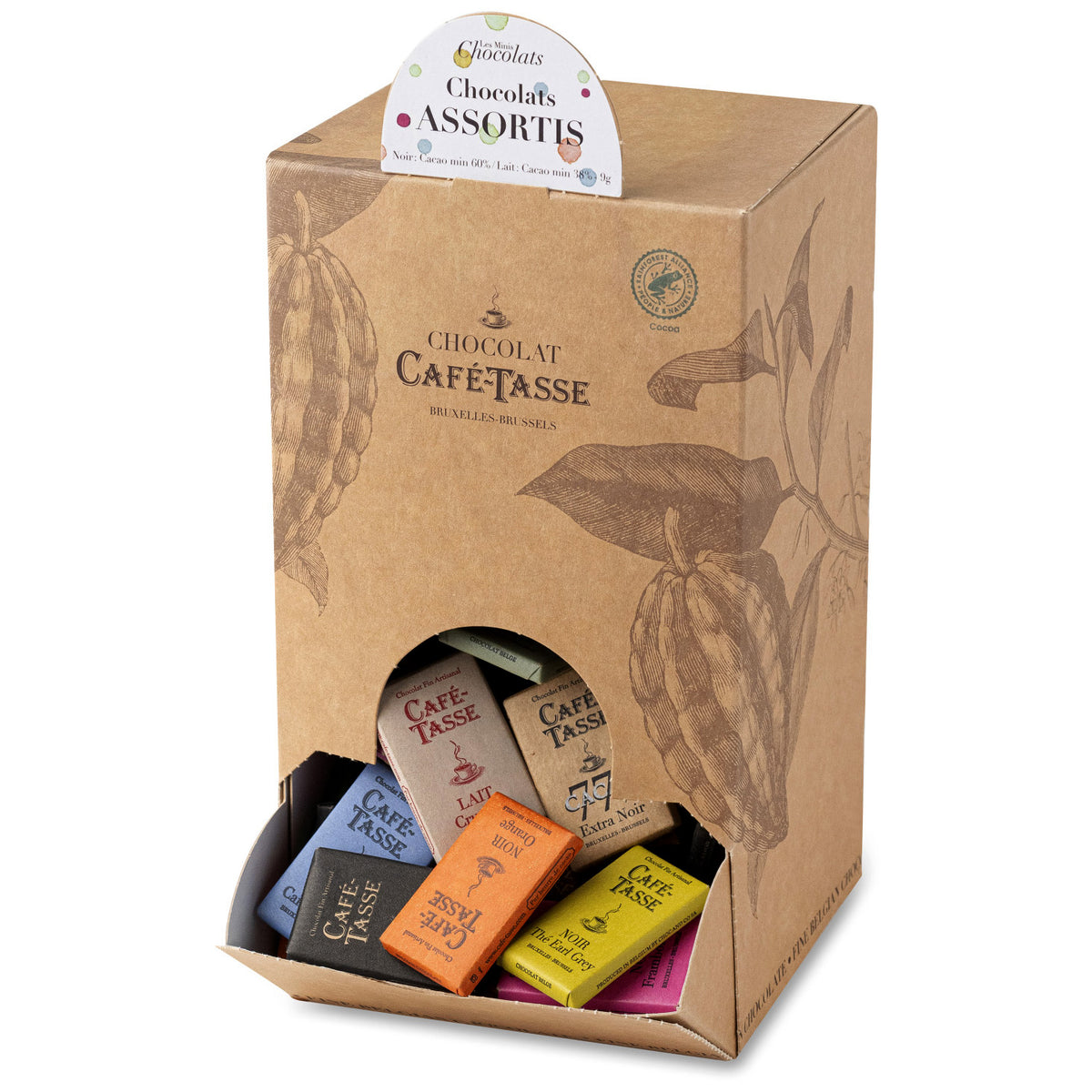 Cafe-Tasse Assorted Chocolate Mini-Bars Box - 1.5 kg
