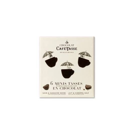 Cafe-Tasse Assorted Milk and Dark Mini-Tasses Gift Box - 6 pc - 66g