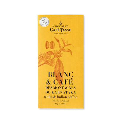 Café-Tasse Blanc & Café White Chocolate & Indian Coffee Bar - 85g