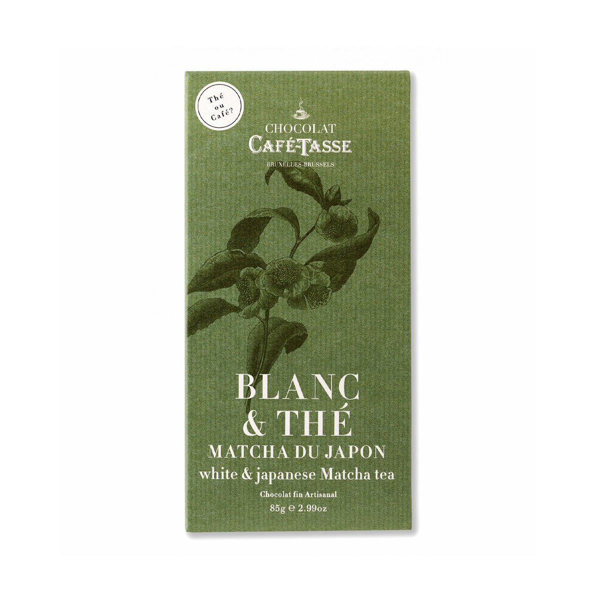 Café-Tasse Blanc & Thé 27% White Chocolate & Matcha Tea Bar - 85g