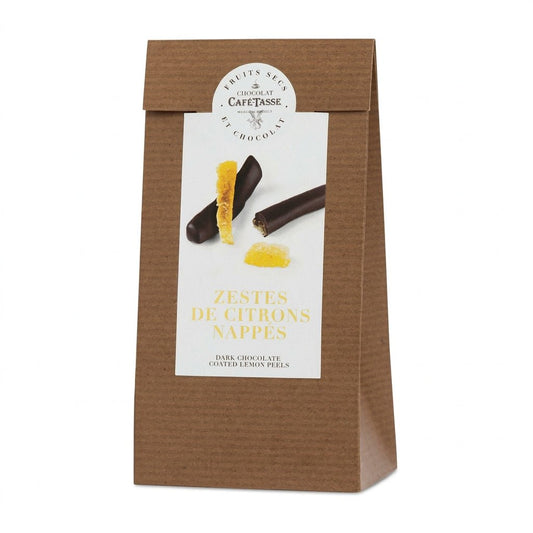 Cafe-Tasse Citronnettes 55% Dark Chocolate Coated Lemon Peels - 125g