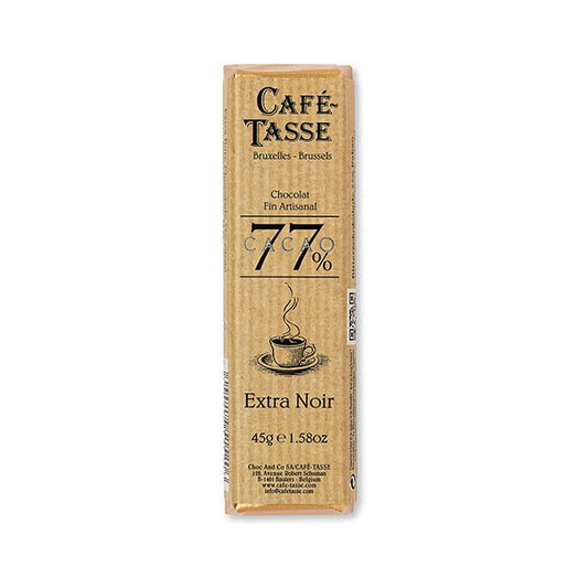 Café-Tasse Extra Noir 77% Extra Dark Chocolate Bar - 45g