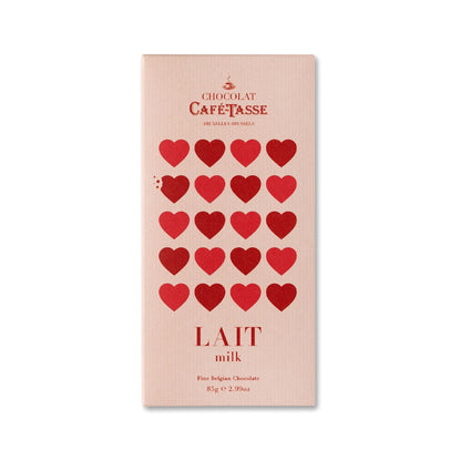 Cafe-Tasse Lait ‘Love’ 38% Milk Chocolate Bar - 85g