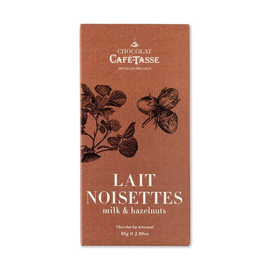 Cafe-Tasse Lait Noisette 38% Milk Chocolate & Hazelnuts Bar - 85g