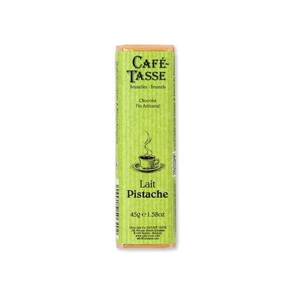 Cafe-Tasse Lait Pistache 38% Milk Chocolate & Pistachio Almond Bar - 45g