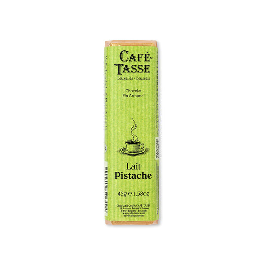 Cafe-Tasse Lait Pistache 38% Milk Chocolate & Pistachio Almond Bar - 45g