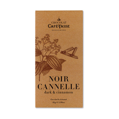 Cafe-Tasse Noir Cannelle 60% Dark Chocolate & Cinnamon Bar - 85g