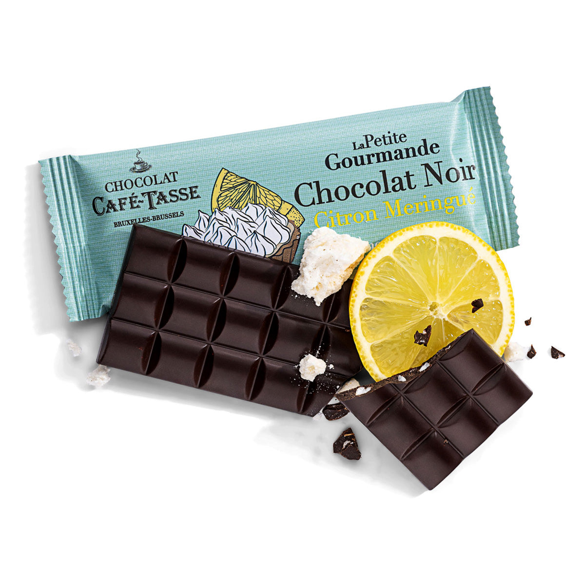 Cafe-Tasse Noir Citron Meringue Dark Chocolate & Lemon Meringue Mini-Bar - 25g