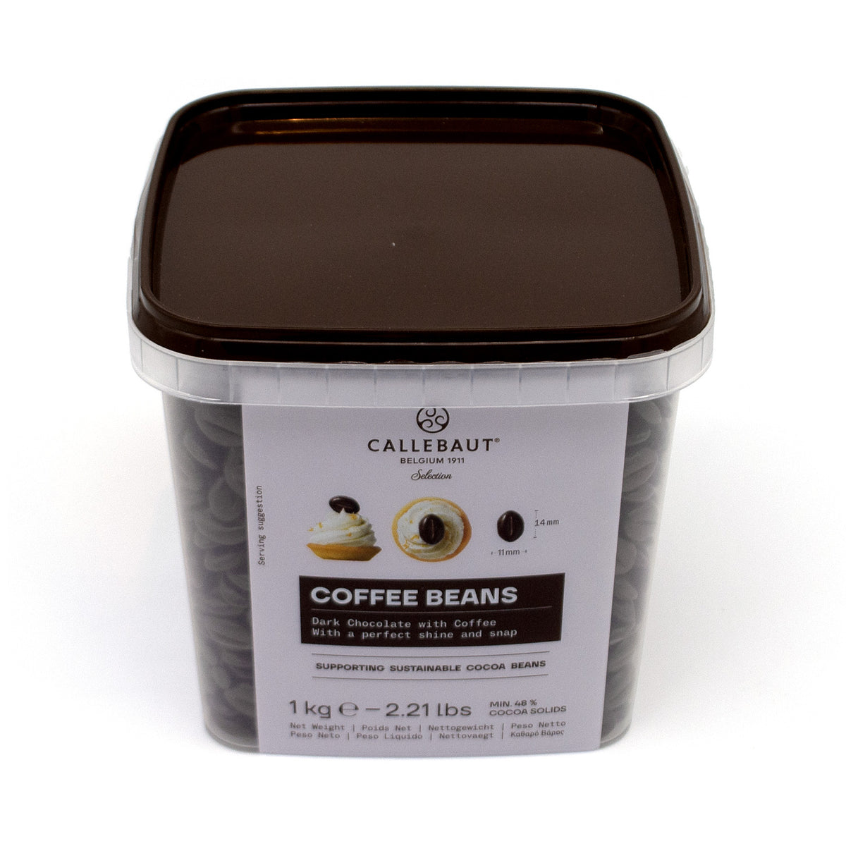 Callebaut Coffee Flavored 48% Dark Chocolate Beans