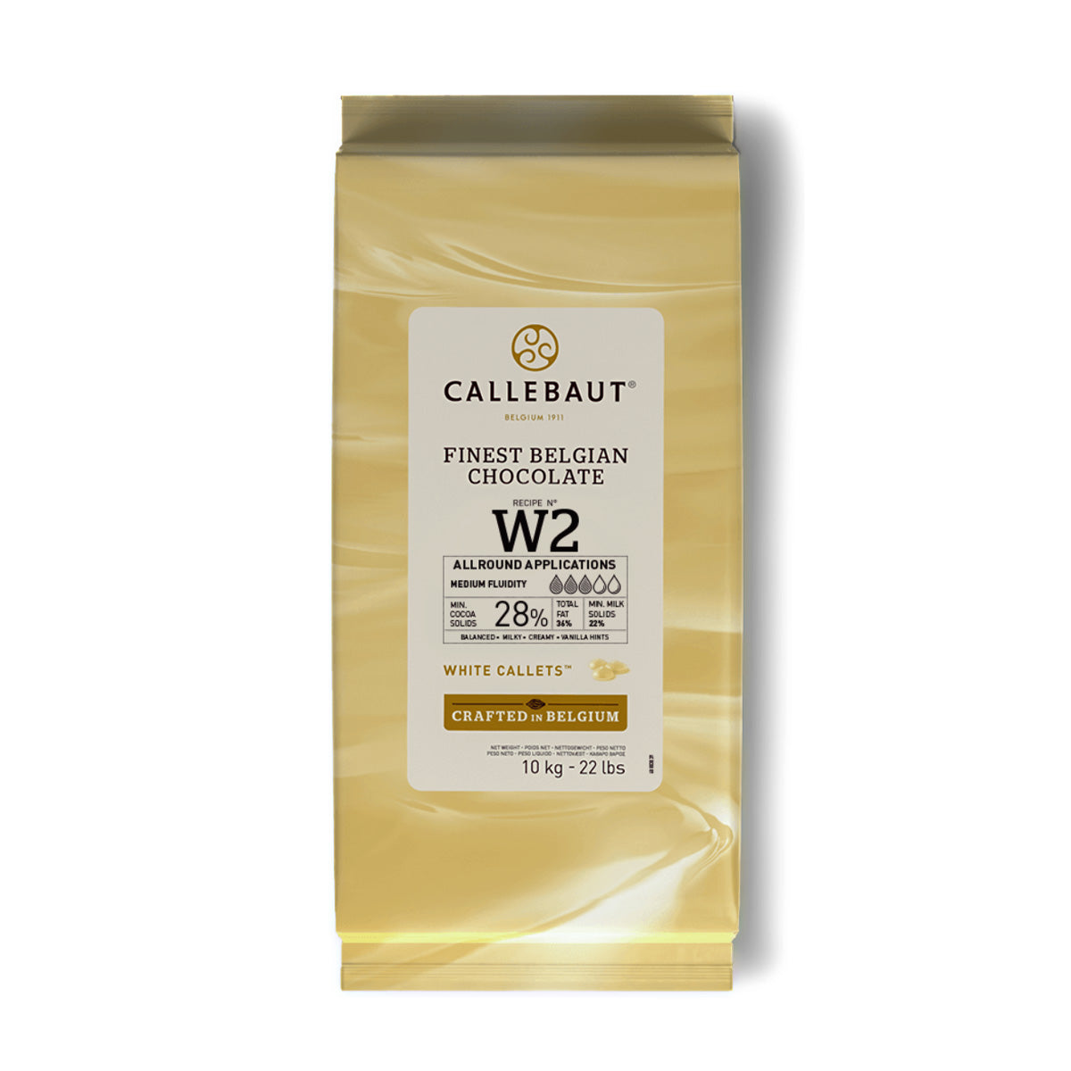 Callebaut W2NV Natural Vanilla 28% White Chocolate Callets