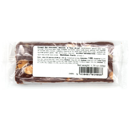 Carlier Almond & Fleur De Sel Chocolate Nougat Bar - 50g