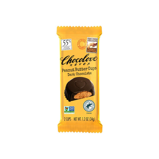Chocolove Peanut Butter in 55% Dark Chocolate Cups - 34g