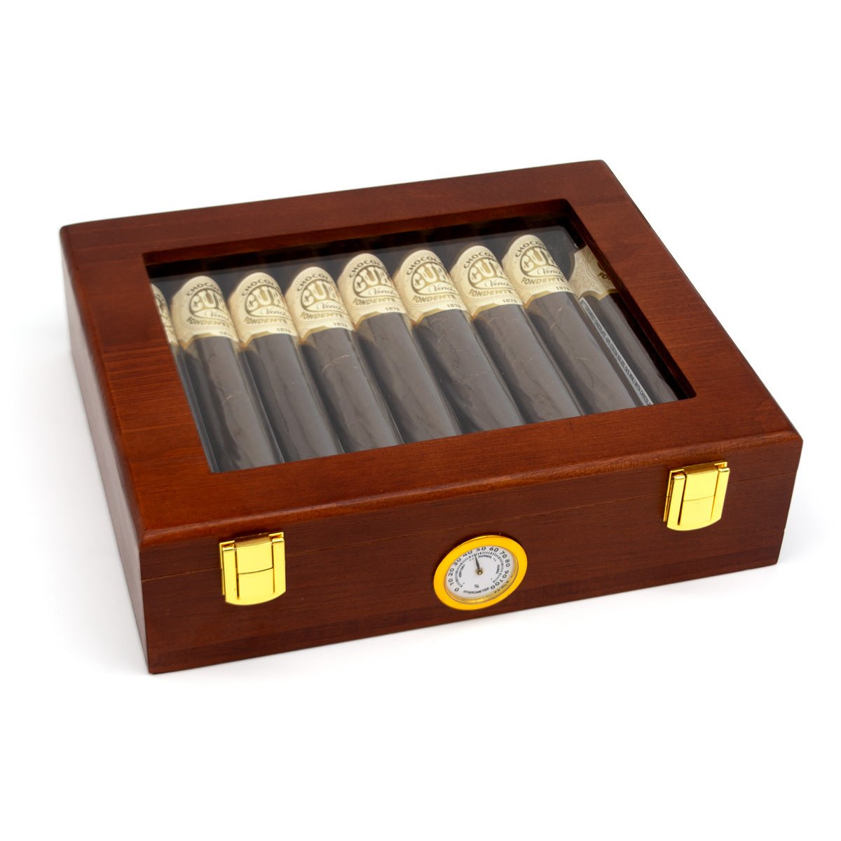 Chocosphere 18 Venchi Chocolate Cigars in a Wooden Cigar Case - 1.8kg