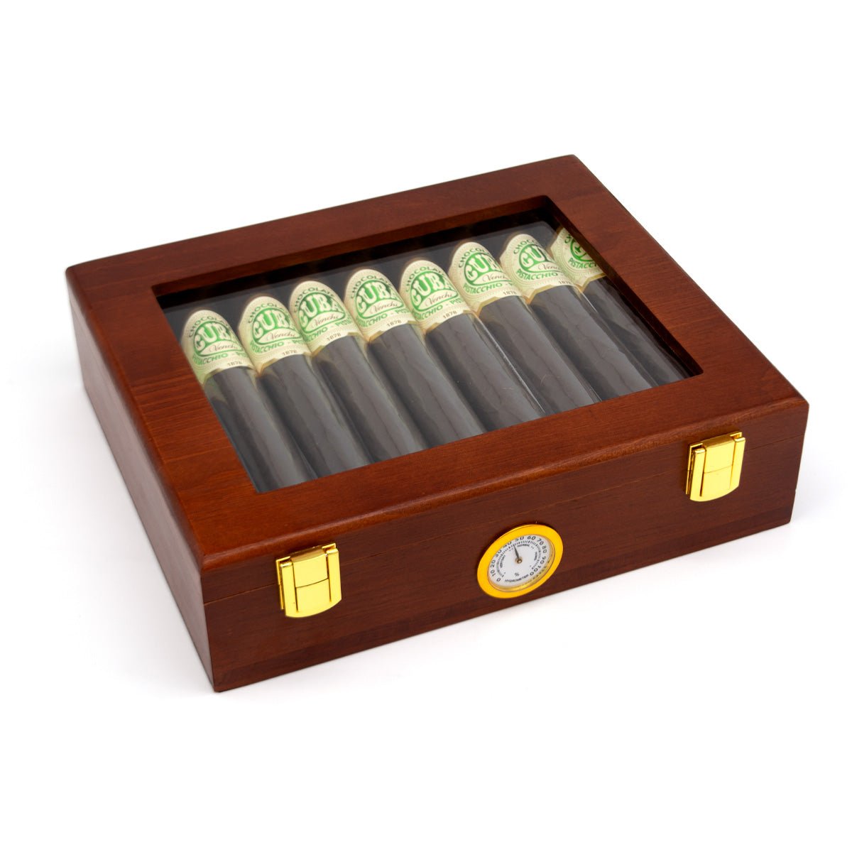 Chocosphere 18 Venchi Chocolate Cigars in a Wooden Cigar Case - 1.8kg