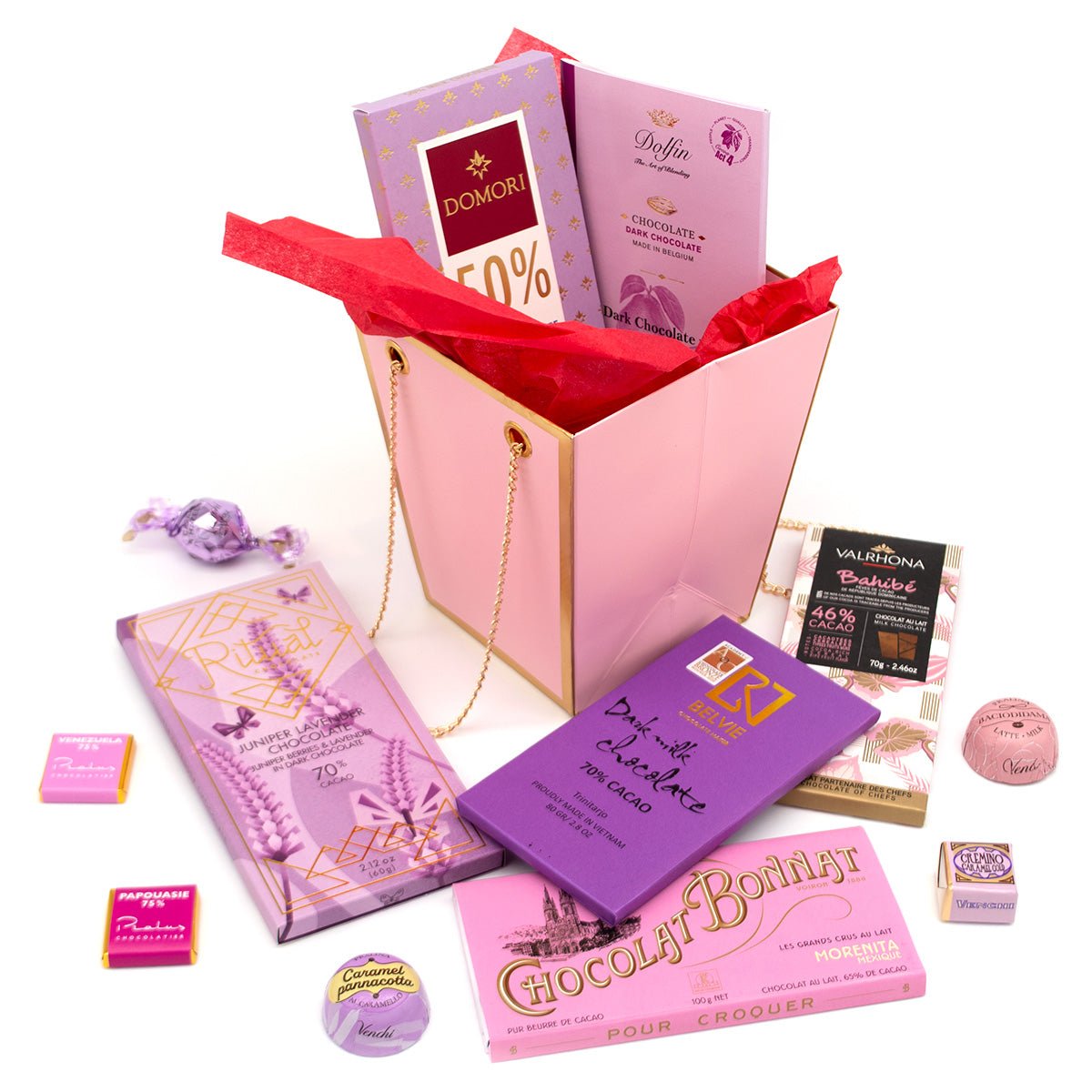 Chocosphere Valentines Assorted Chocolate Bar & Confections Gift Bag