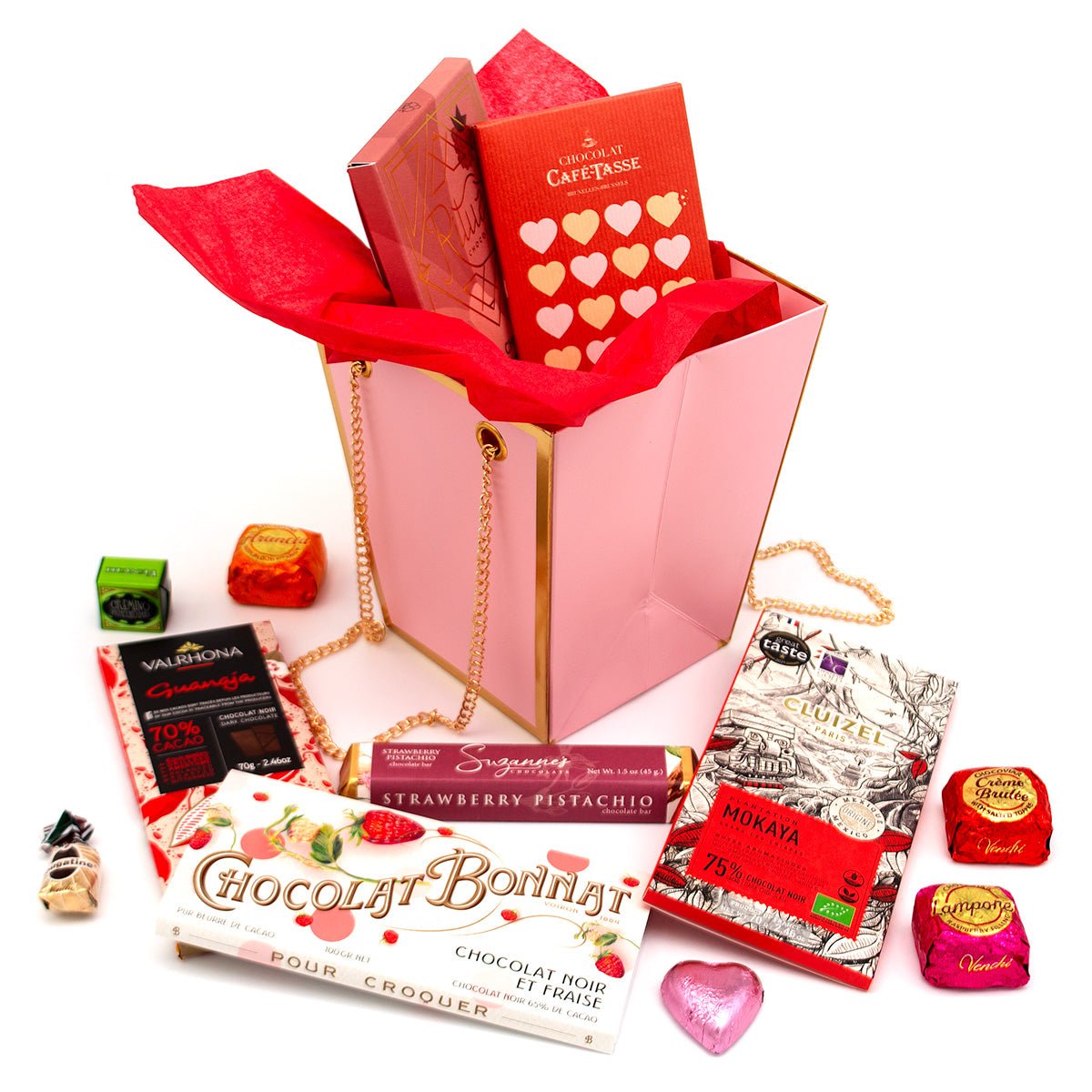 Chocosphere Valentines Assorted Chocolate Bar & Confections Gift Bag